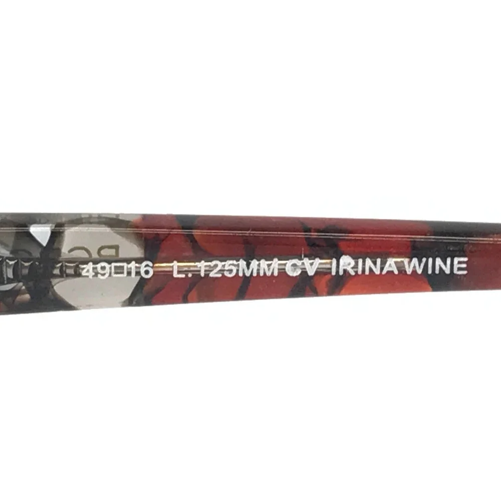 BCBGMAXAZRIA Eyeglasses Frames IRINA WINE Red Brown Cat Eye Half Rim 49-16-125